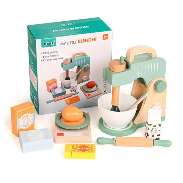 Brinquedo Batedeira de Madeira Montessori- Masterchef Infantil
