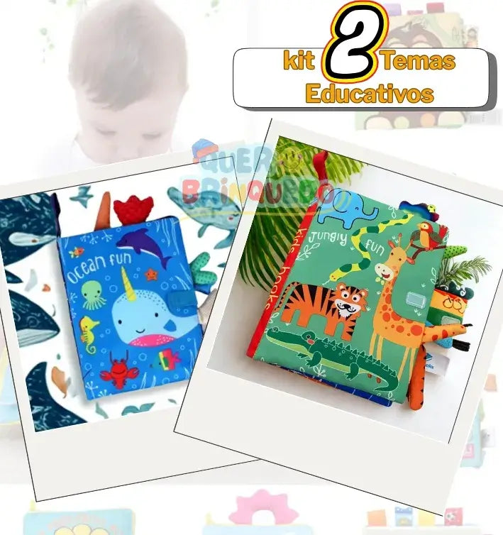 Livro Sensorial Infantil Montessori - Caçando Aventuras | Presente que Estimula Tato e Criatividade
