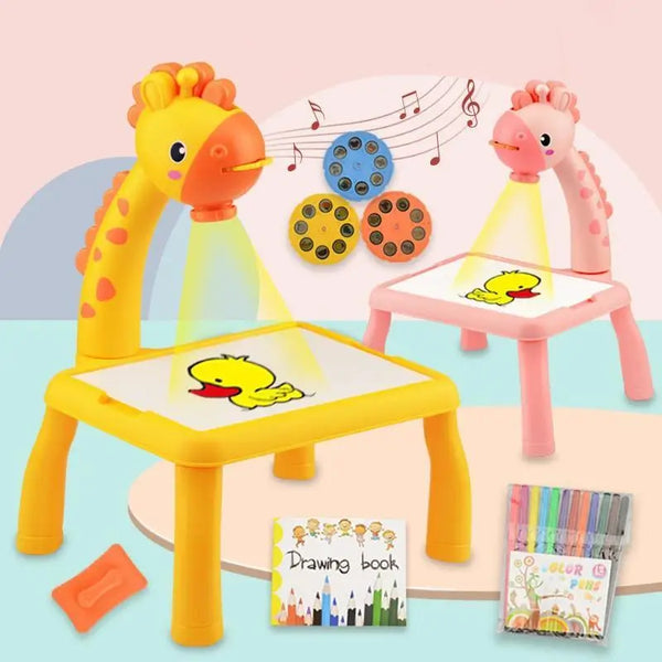 Mesa Projetora de Led Educativo Infantil  | Kit Artista | Presente Criativo +4 Anos