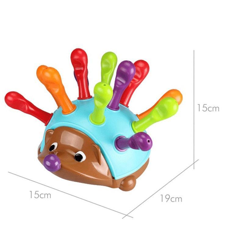 Brinquedo Educativo Montessori Ouriço Sensorial - Cores Vibrantes