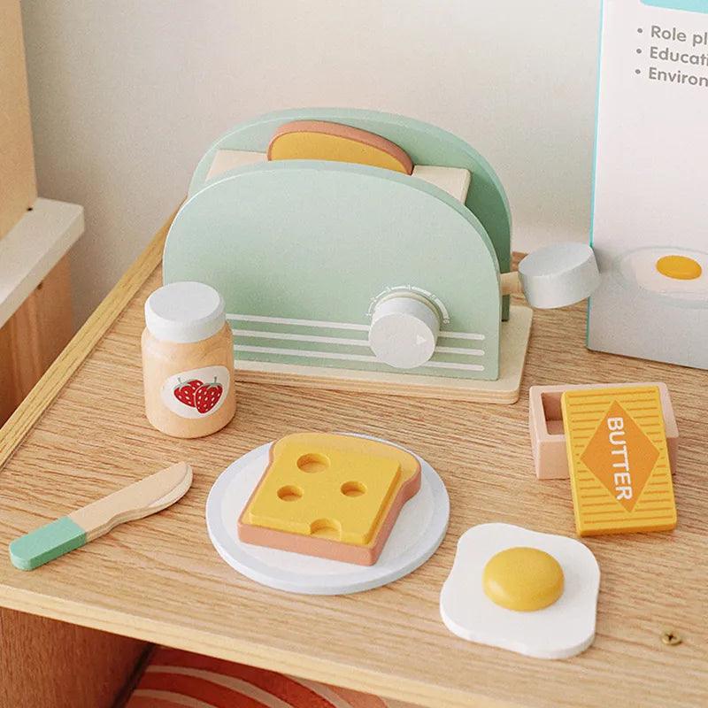 Brinquedo Torradeira em Madeira Montessori- MasterChef Infantil